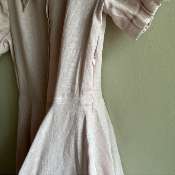 Cotton Candy Wear - Grace pink linen short sleeve dress - Picture 7 of 8